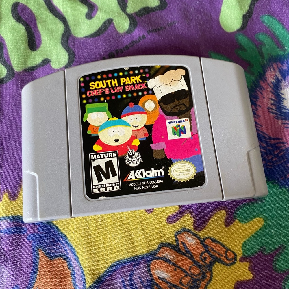South Park Chef's Luv Shack N64 Nintendo 64, 1999 vintage 90s